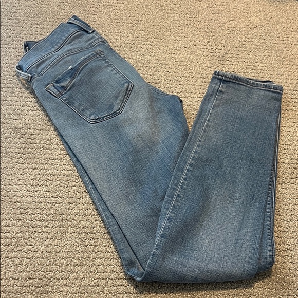 Express Women's Straight Leg Blue Jeans - Picture 1 of 7